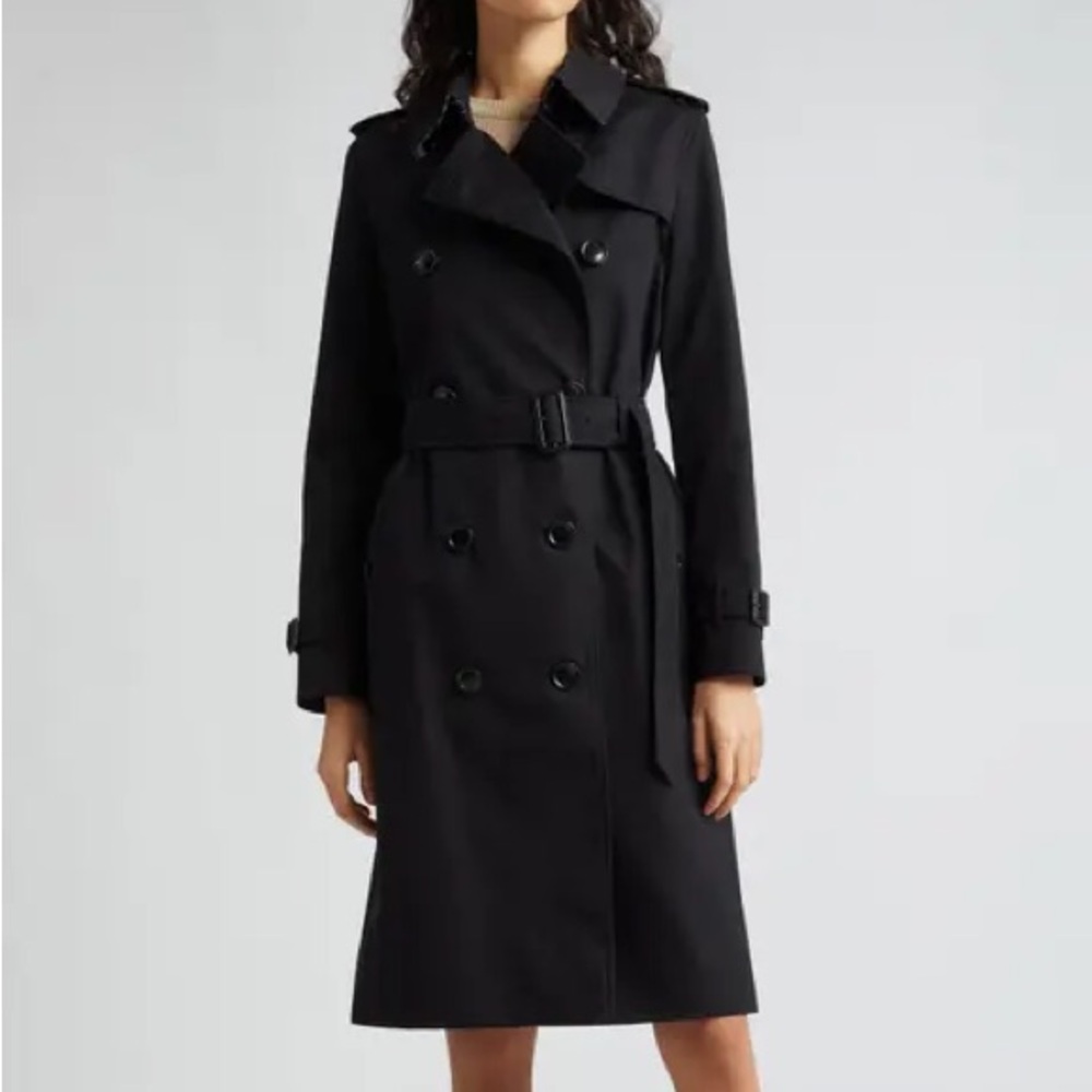 NWT Burberry London Classic Trench Coat Black size women’s 2